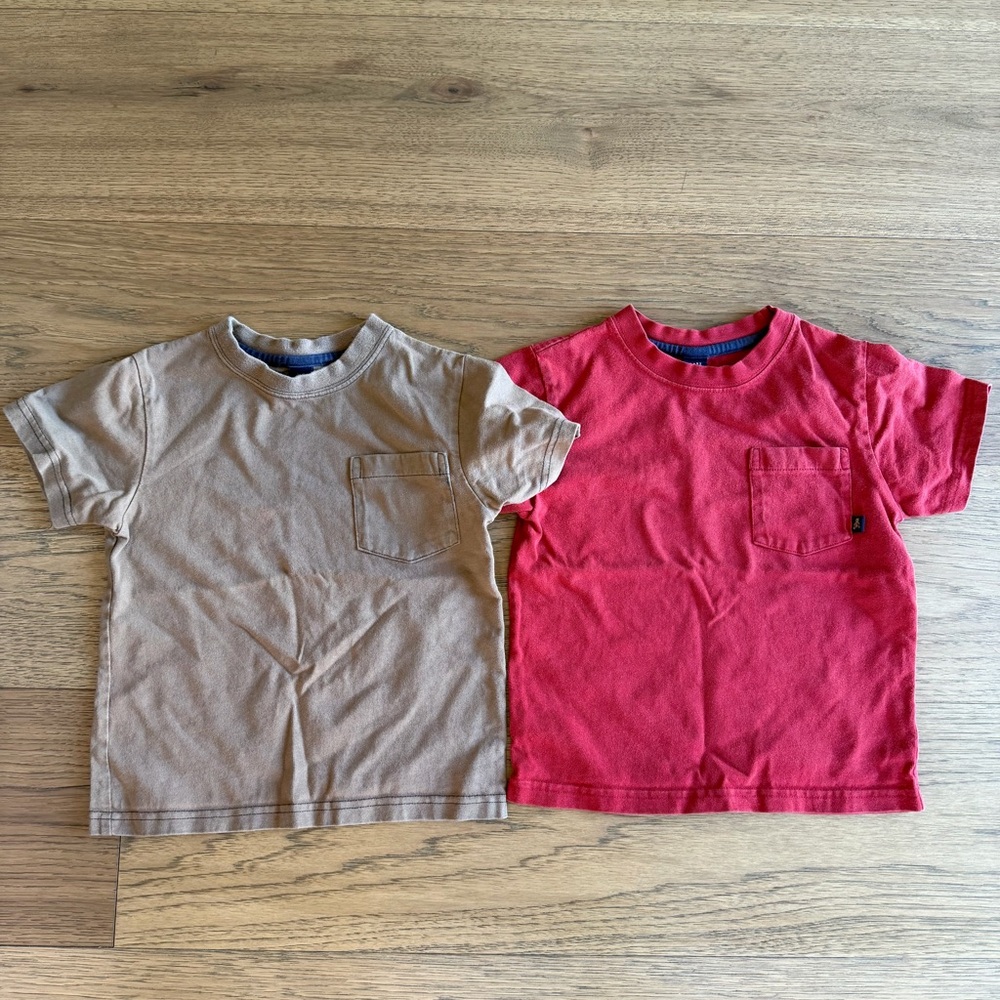 Gap baby boy Red and Brown Pocket tee Short sleeve shirts 2T